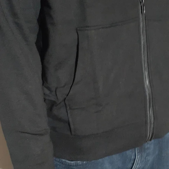 NWT Eddie Bauer Zip Front Hooded Sweatshirt - Small, Medium, XXL - Black - Picture 2 of 7